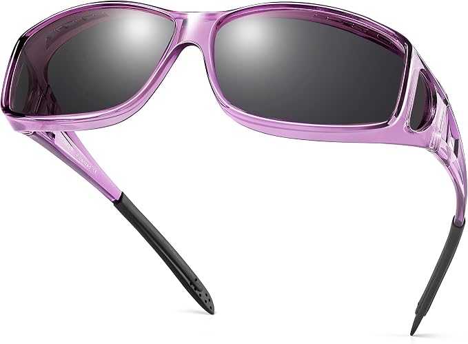 URUMQI Polarized Sunglasses Fit Over Glasses for Men Women, Wraparound Sun Glasses UV400 Protection for Driving Fishing