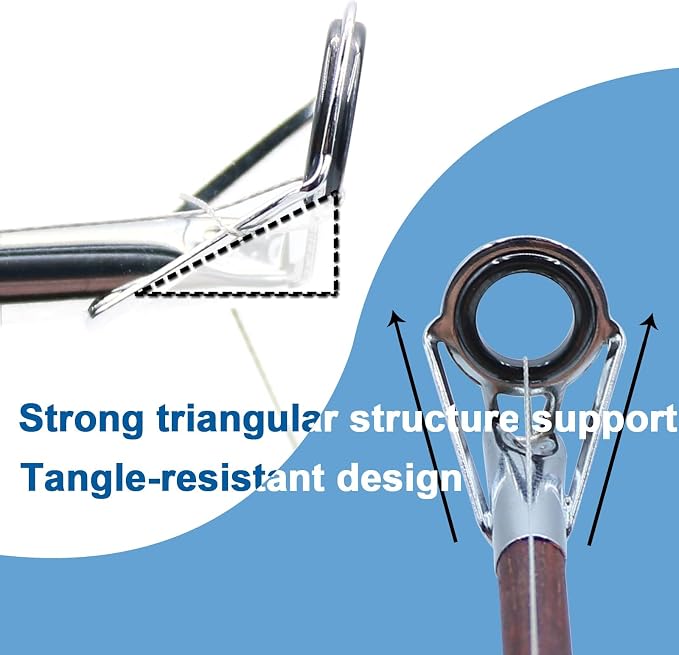 9KM DWLIFE Fishing Rod Tip Repair Kit, Black Stainless Steel, Wear Resistant Ceramic Ring, Guide Replacement 25/35/45/60/65pcs