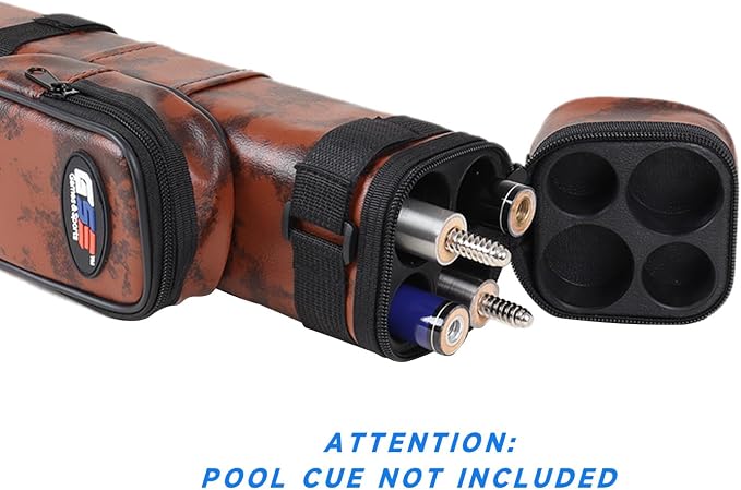 GSE Games & Sports Expert 2x2 Deluxe Hard Billiard Pool Cue Stick Carrying Case, Billiard Cue Case, Billiards Accessories (Several Colors Available)