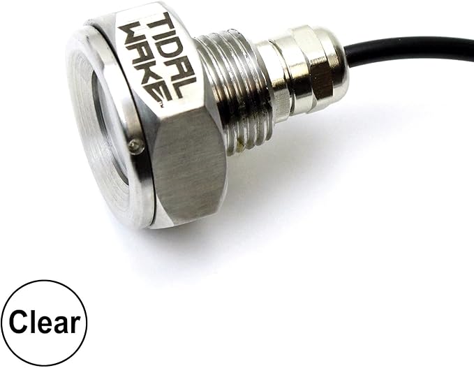 Tidal Wake IP68 LED Underwater Boat Drain Plug Light, Fits 1/2" NPT Threaded Drain, No Holes to Drill! Ultra-Bright Underwater Marine Lighting in Minutes! for Cruising, Fishing, Swimming (Green)