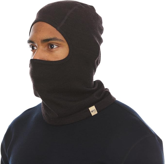 100% Merino Wool Balaclava - Winter Ski Mask - Face Mask - Cold Weather Gear