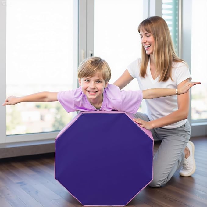 PayLessHere Octagon Tumbler Octagon Mat Gymnastics 24.4" x 25.6" Gymnastic Equipment Mat Tumbling Mats for Gymnastics Gym Fitness Home