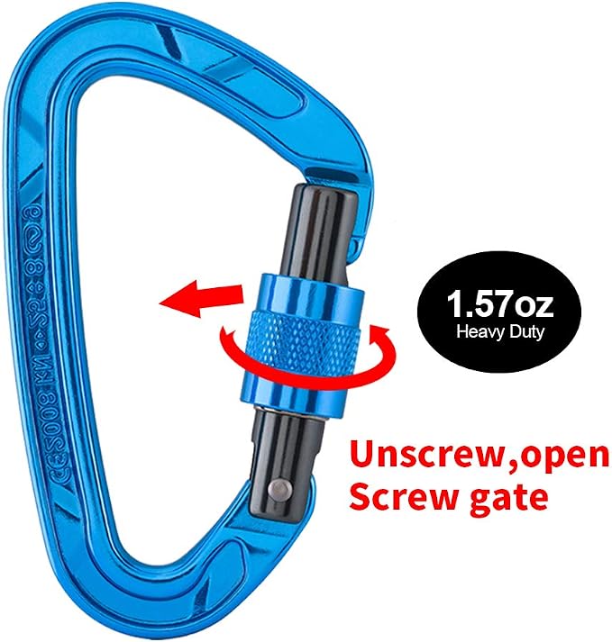 KAILAS Locking Carabiner CE Certified Oval Constructed Rock Climbing Mountaineering Rescure Standard Alumimun 25KN