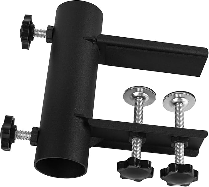 Patio Umbrella Clamp Deck Umbrella Stand Bench Buddy Umbrella Holder Clamp Beach Fishing Umbrella Mount Chair Clamp for Decks,Chairs,Docks,Pontoons,Flagpole,Picnic Tables,Beach Courtyard Balcony