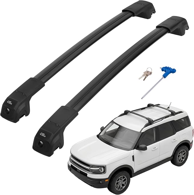 JOYTUTUS 300lbs Lockable Roof Rack Cross Bars Compatible with Ford Bronco Sport (On-Road) Base & Bigbend 2021-2026 & Outer Banks 2021 & Heritage 2023-2025