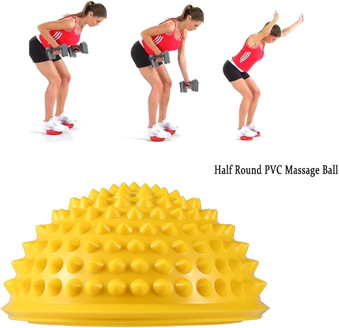 Half Round Massage Ball, Spiky Point Hemisphere Use for Yoga Fitness Exercise Gym Balancing Pad