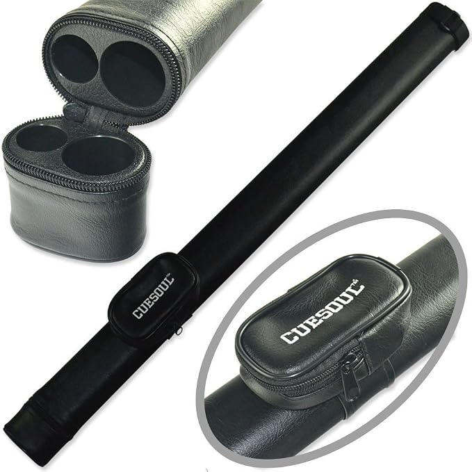CUESOUL Soocoo Series 2x4/2x2 Hard Pool Cue Case -Holds 2 Cue Butt and 4 Cue Shafts,Four Color Available