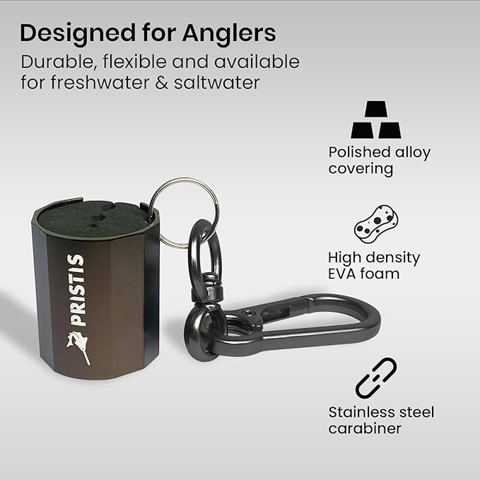 Pristis Functional Fishing Tool Combination, 3 Pack Fishing Rod Clips & Fishing Line Winder, A Wonderful Option for Angler