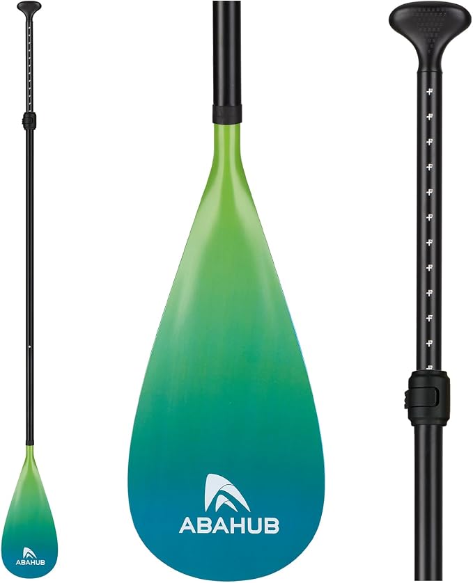 Abahub 3-Piece Stand up Paddles, Lightweight Paddleboard Paddle Oars for Paddleboard, Adjustable Aluminum Alloy Shaft 68" - 84"