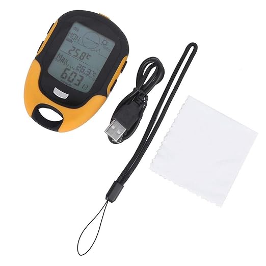 Electronic Altimeter, FR510 ABS IPX4 Outdoor NavigationAltitude MeterTemperature Humidity CompassWeatherTrend IndicatorAltitude measurementBarometer