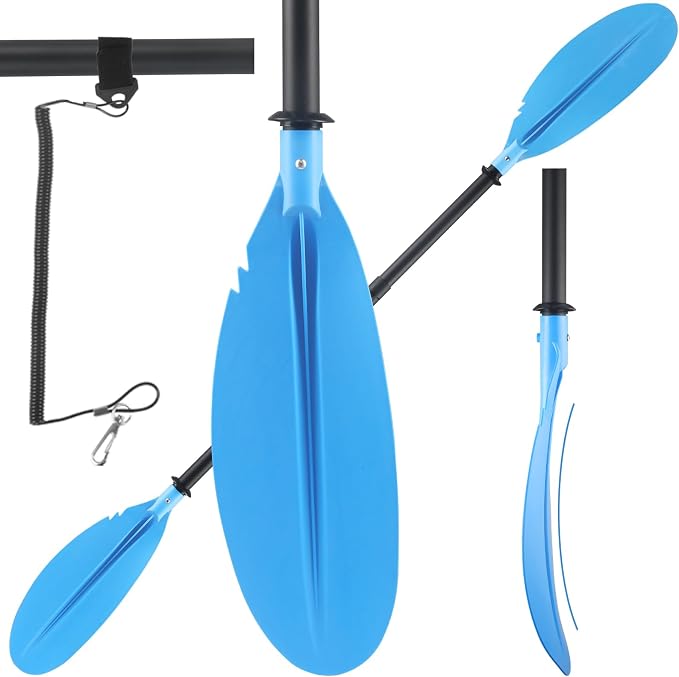 Kayak Paddle for Adults,70 to 95in Paddle Board Paddles Telescopic Frosted Pipe Shaft Kayaking Boating Canoeing with 1 Free Paddle Leash Double Oar Float Paddle Sturdy Durable