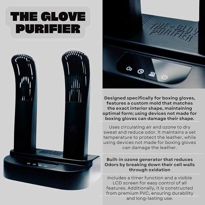 V2 – Boxing Glove Drying System with Thermal Heating, Air Treatment Cycle & Advanced Airflow for Post-Training Glove Care