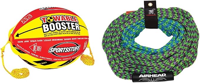 Sportsstuff Booster Ball, Towable Tube Rope Performance Ball Dimensions inflated (38in x 28in) deflated (45in x 36in)
