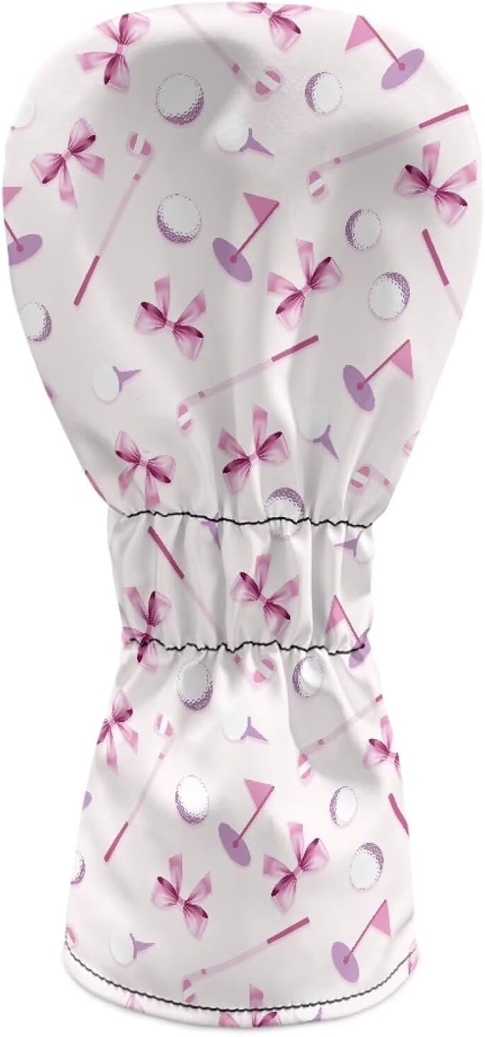 Rnyleeg Golf Club Head Covers for Women Driver Head Cover Leather Fairway Wood Headcover Hybrid Headcovers for Golf Clubs
