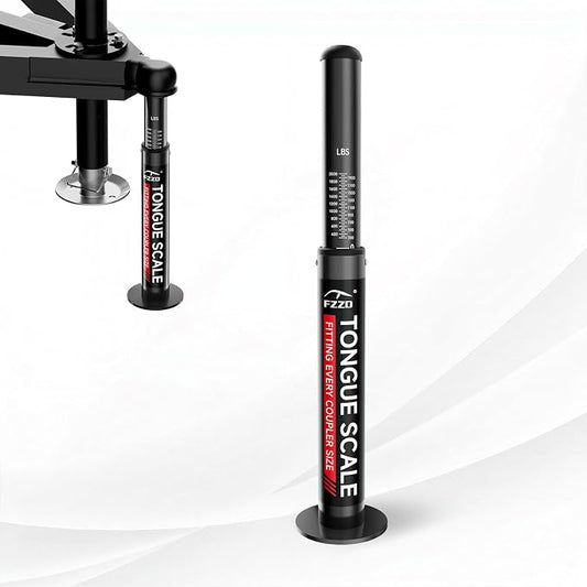 FZZD Trailer Tongue Weight Scale, 2000 lbs Max Weight Capacity, for RV, Boat, Travel Trailers, Black