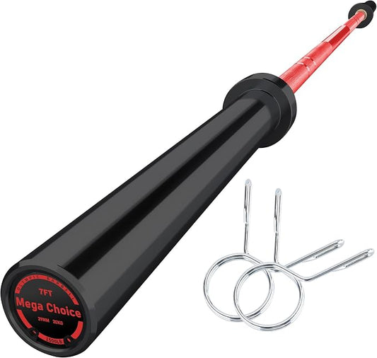 GaveeLife Olympic Barbell Bar for Weightlifting - 7FT Heavy Duty (1500LB/700LB), 4FT Short (500LB), 4FT EZ Curl Bar - Weight Bar Fit 2” Standard Weights - Home Gym Strength Training