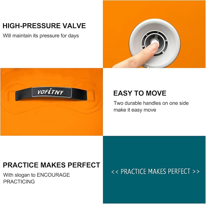 VOFiTNY Gymnastics Tumbling Equipment Air Barrel Inflatable Octagon Tumbler Roller Back-bend Trainer Cheerleading Without Pump