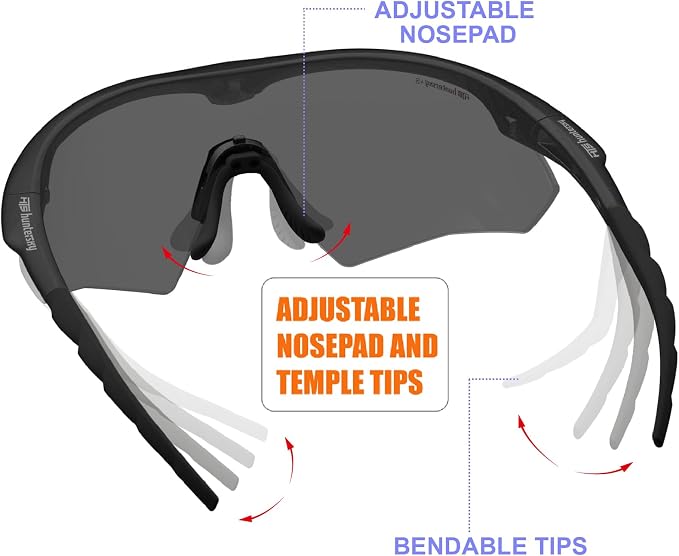 HTS HUNTERSKY S53 Anti Fog Tactical Shooting Range Safety Glasses ANSI Z87.1 Ballistic Eye Protection Hunting Airsoft Riding
