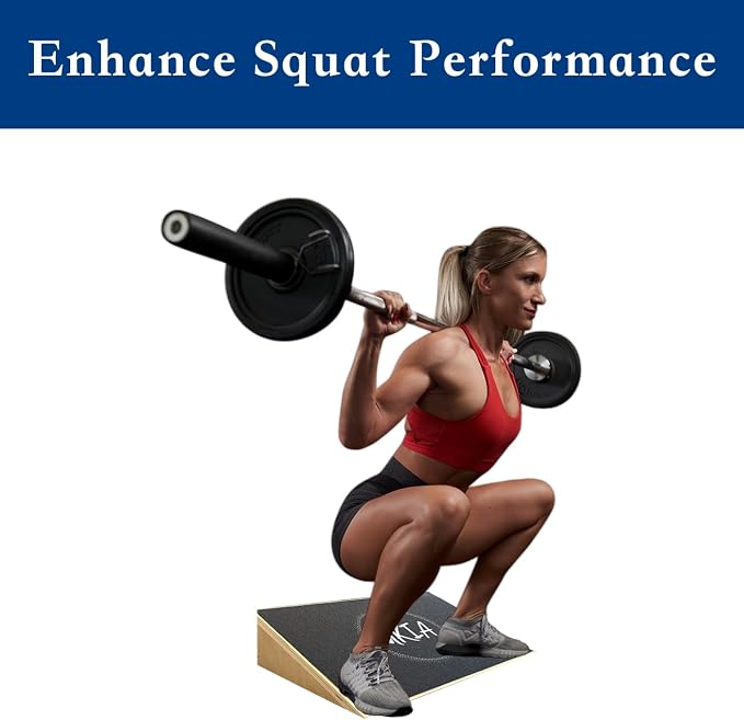 UKIA Slant Board for Squats - Slant Board Squat Wedge for Calf Stretching - Non-Slip Incline Knees Over Toes Weightlifting Equipment to Improve Athletic Performance