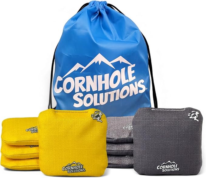 Cornhole Solutions Cornhole Bags Set of 8 – Regulation Pro Style 6x6 – Resin Filled + Tote Bag