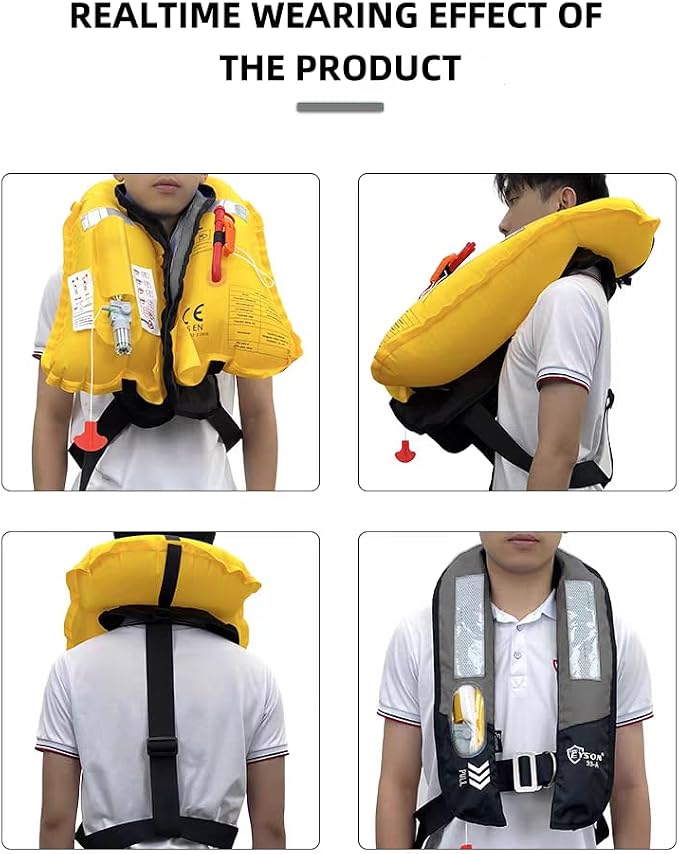 Automatic Inflatable Life Jacket,Preserver PFD for Adults,Life Vest for Adult,Supports Weight up to 330 pounds
