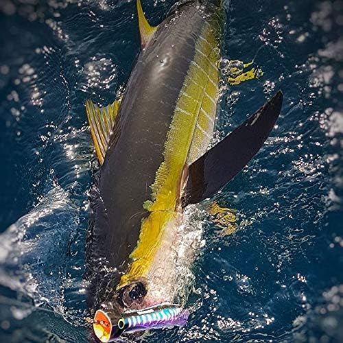 Nomad Design Chug Norris 6” (150mm) Topwater Floating Popper Fishing Lure with BKK Hooks & Durable Diamond Armour, for Bluefin & Yellowfin Tuna, Cubera Snapper, & Roosterfish