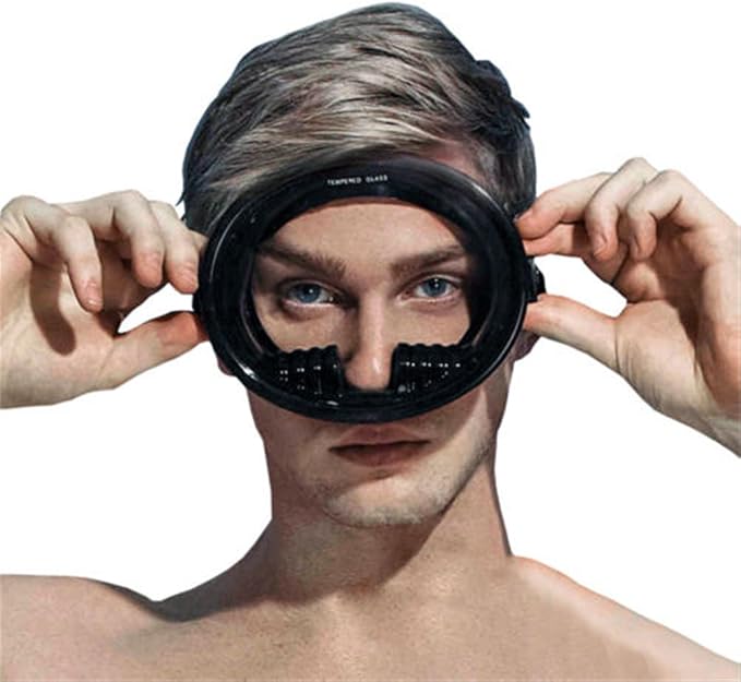 Anti Fog Snorkeling Diving Mask, Ideal for Spearfishing and Fish Eyes View, Best for Underwater Adventures (Black)