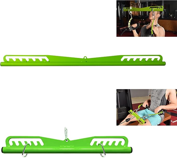 Adjustable Lat Pull down Bar, Cable Machine Attachments for Gym, Home Gym Fitness T-bar Row Pulldown Attachments, Lat Pull Down Machine Wide Grip Neutral Grip Handle