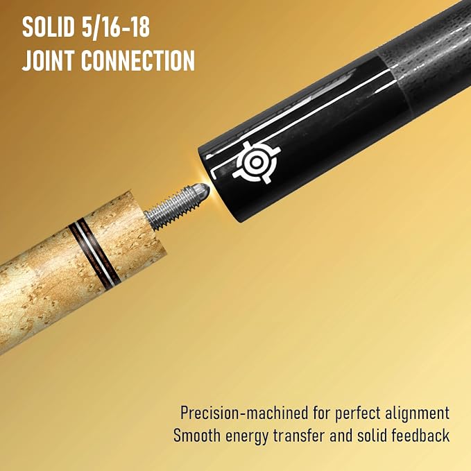 Series, Glass Fiber Pool Cue Stick, Uni-QR, 3/8-10, 5/16-18 Joint, Synthetic Leather Grip, 29" Glassfiber Shaft, 7-Layer Microfiber Tip