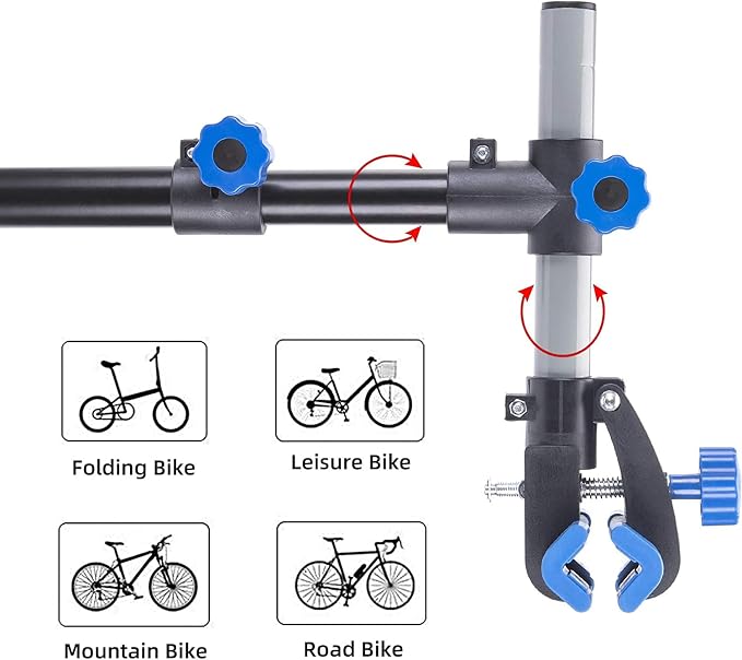 ROCKBROS Bike Repair Stand Wall Workbench Mount Rack Workstand Clamp Height Adjustable Home Bicycle Maintenance Rack for Road Mountain Bikes