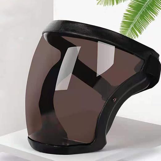 Anti-Fog Full Face Active shields Protection Visible Expression Transparent Breathable Comfortable Adults Reusable (Brown, 2PCS), Jzy-0010
