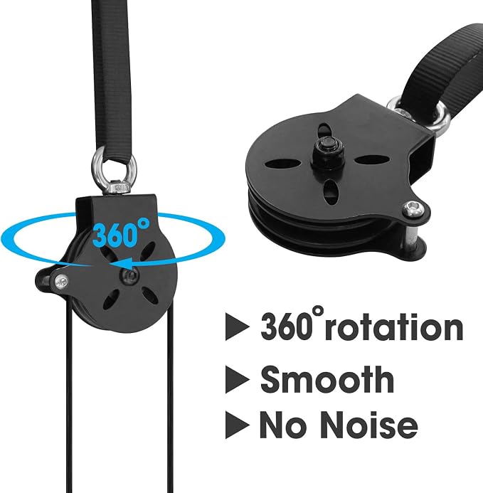 Yes4All Cable Machine Attachment, Row Handles, Tricep Rope, Straight Bar, V Bar, LAT Pulldown Accessories Load 880 LB for Home Gym