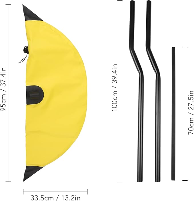 Lixada Kayak Stabilization System, Kayak PVC Inflatable Outrigger Float with Sidekick Arms Rod Kayak Boat Fishing Standing Float Stabilizer System Set