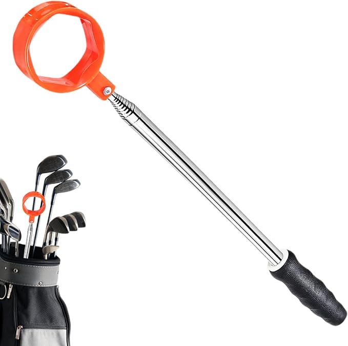 Golf Ball Retriever Telescopic | Heavy Duty Grabber,Portable Stainless Steel Ball Retriever | for Golfers Water Outdoor Mud Tree Bushes