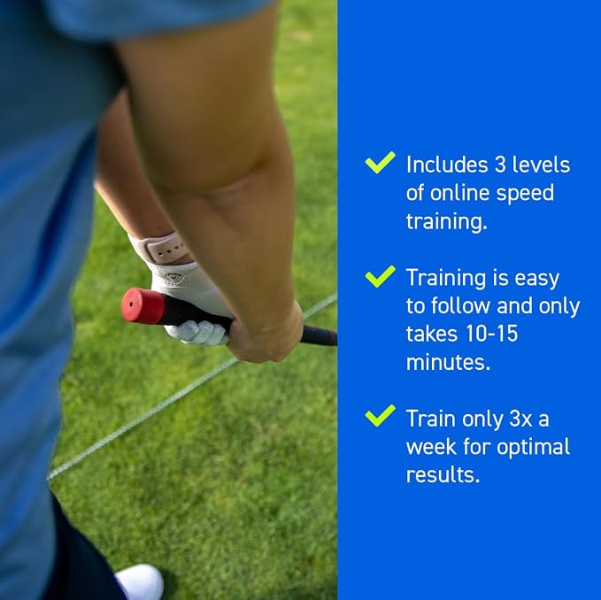SuperSpeed Golf Counterweight Speed Stick | Proven by Padraig Harrington | Increase Club Head Speed and Improve Lag | One Club with App Instructional Protocols