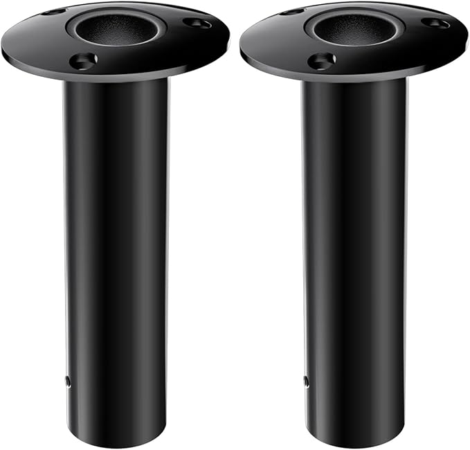 Fishing Rod Holder 2 Pack, 316 Stainless Steel 15/30/90 Degree Rod Holders for Fishing Boat, Flush Mount with Cap, Heavy Duty