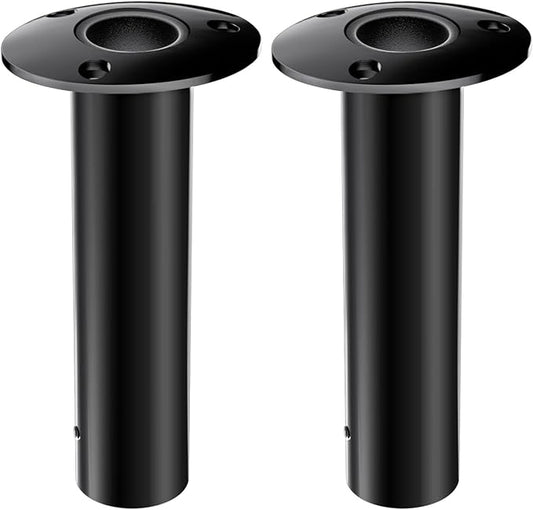 Fishing Rod Holder 2 Pack, 316 Stainless Steel 15/30/90 Degree Rod Holders for Fishing Boat, Flush Mount with Cap, Heavy Duty