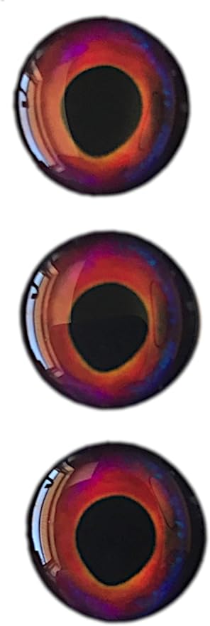 Brule 3-D Holographic Epoxy Fish Eyes (5mm-20mm) 60 Pack, Handpoured, Fishing Fly Tying Lures DIY Crafts