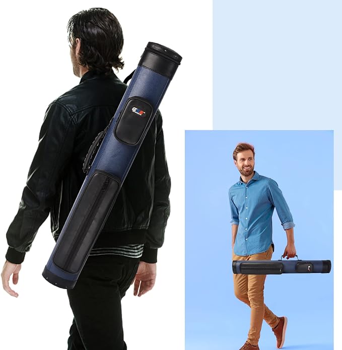GSE Games & Sports Expert 2x2 Deluxe Hard Billiard Pool Cue Stick Carrying Case, Billiard Cue Case, Billiards Accessories (Several Colors Available)
