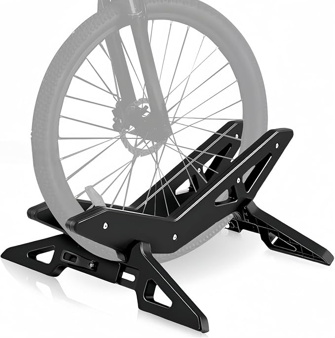 Bike Stand Portable Floor Rack, Black | Adjustable, Fits 20"-29" Bicycles, Mountain & Road Bike Compatible, Indoor Home Garage Use