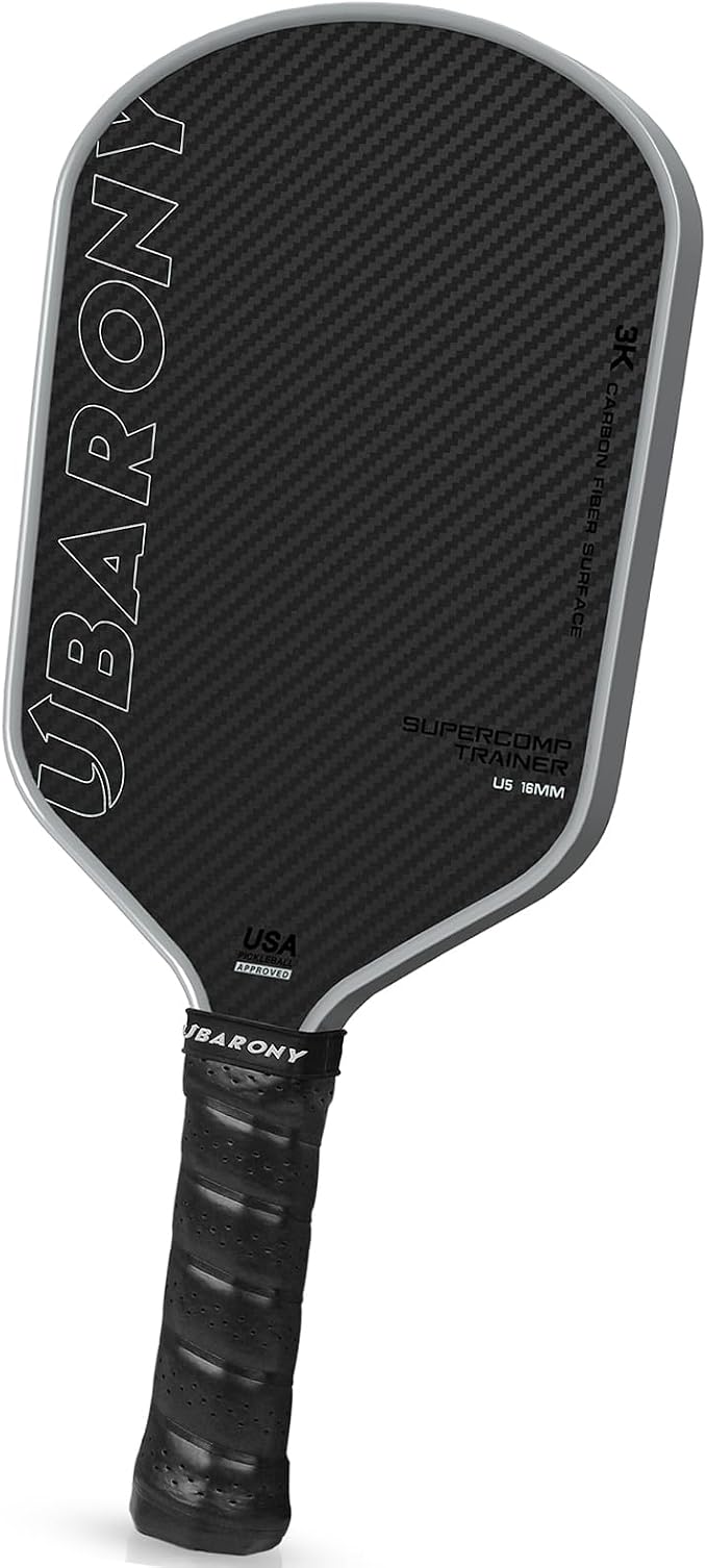 Pickleball Paddle, Carbon Fiber Pickleball Paddle | 16MM Thick Face with Cushion Grip, Enhanced Spin Control & Power - Pickle Ball Rackets for Adults, Indoor/Outdoor