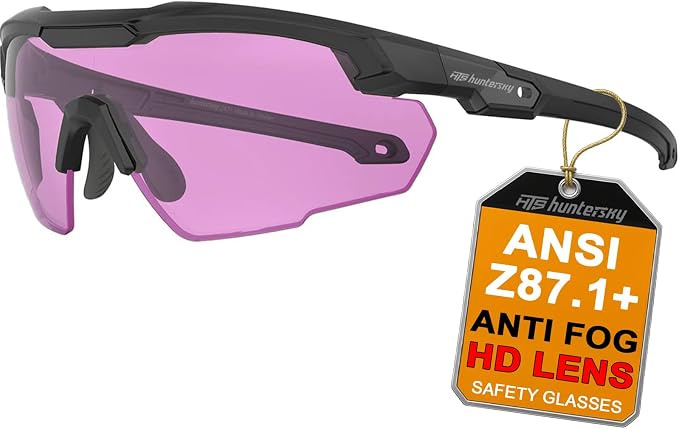 HTS HUNTERSKY Ballistic Tactical Shooting Glasses ANSI Z87+ UV400 Protective Eyewear