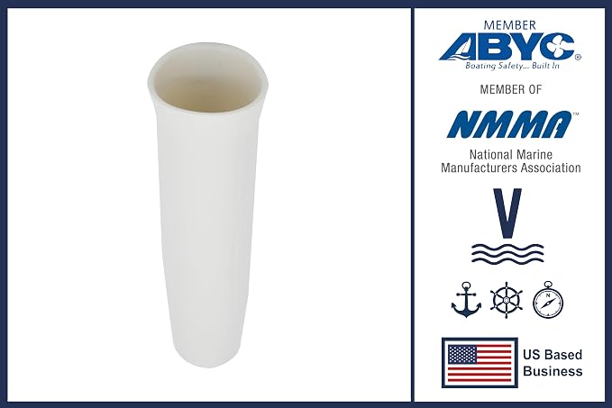Vinland Marine Flared Fishing Rod Holder Insert Sleeves Pack of 8, Fishing Rod Holder Liner for Aluminum Rod Holder, for T Top Rod Holder, for clamp on Rod Holders for Boat