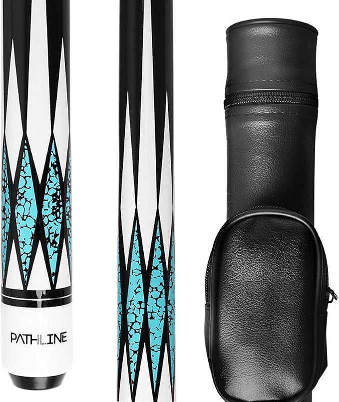 PLN Pool Cue Kit - 58 inch Canadian Maple Billiard Pool Stick and Hard Case