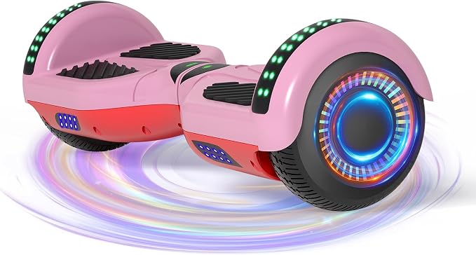 Kids Scooter with Bluetooth Speaker & Corlorful LED Lights, Dual 250W Motor 7.5 Mph Speed, Gifts for All Ages