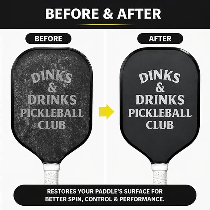 Dinks and Drinks Pickleball Paddle Cleaner Eraser