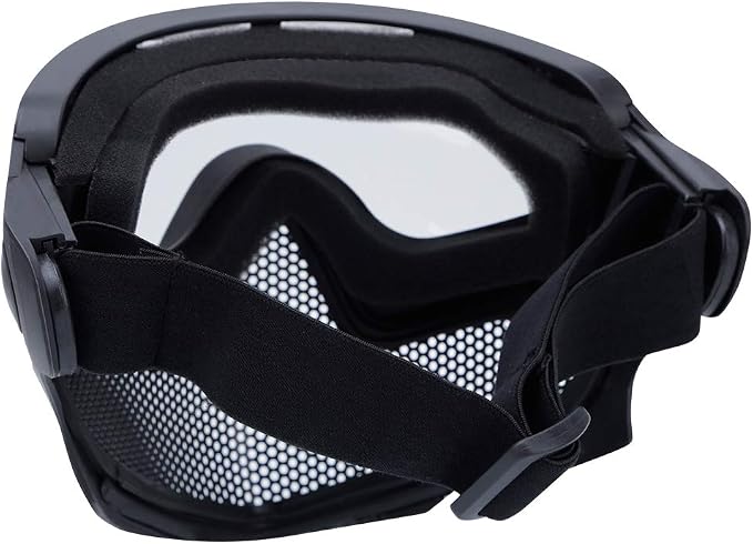 ATAIRSOFT 2 Modes Airsoft Mask Full Face Tactical Safety Protective Mask Anti-Fog Goggles Set with 3 Interchangable Lens