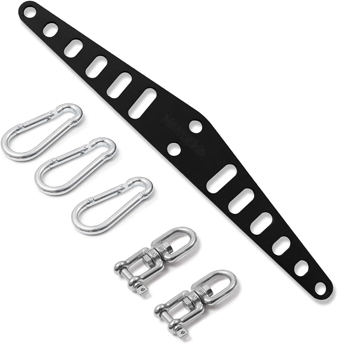 Multi-Grip LAT Pull Down Bar for Home Gym Fitness, Spreader Plate LAT Pulldown Attachments for Pulley System Cable Machine, Double to Single Cable Attachment Exercise Handle
