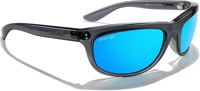 MERRY'S Wrap Around Sport Polarized Sunglasses for Men Women Driving Fishing UV400 Protection