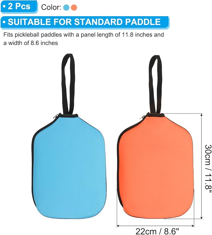 PATIKIL Pickleball Paddle Covers Neoprene Pickleball Racket Sleeve Paddle Storage Bag with Carrying Strap for Pickleball Paddles